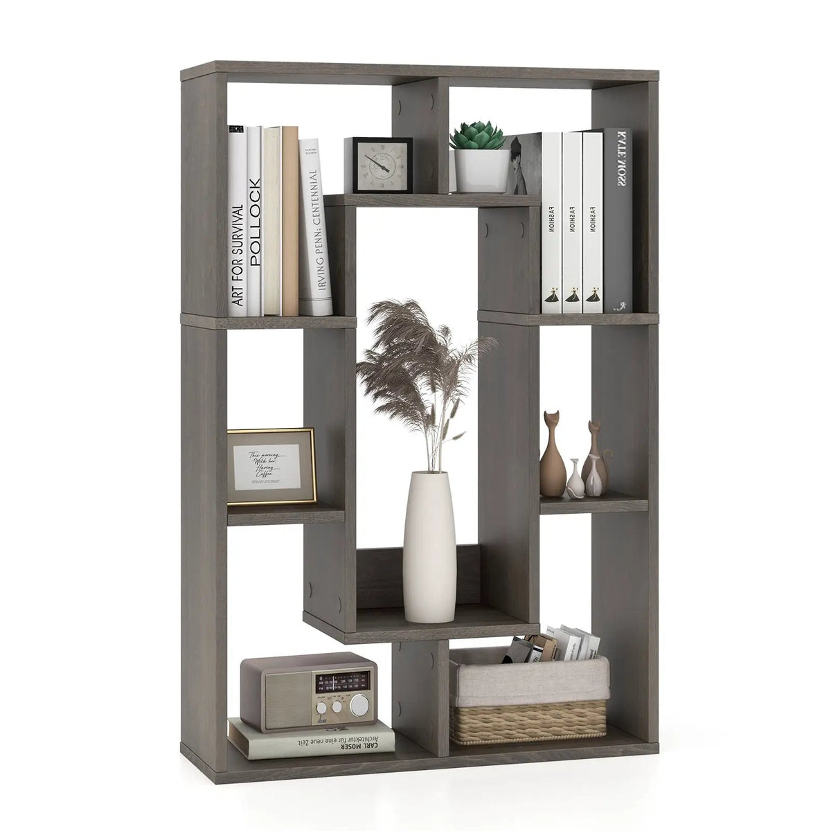 7-Cube Geometric Bookshelf Modern Decorative Open Bookcase, photo 19 of 24