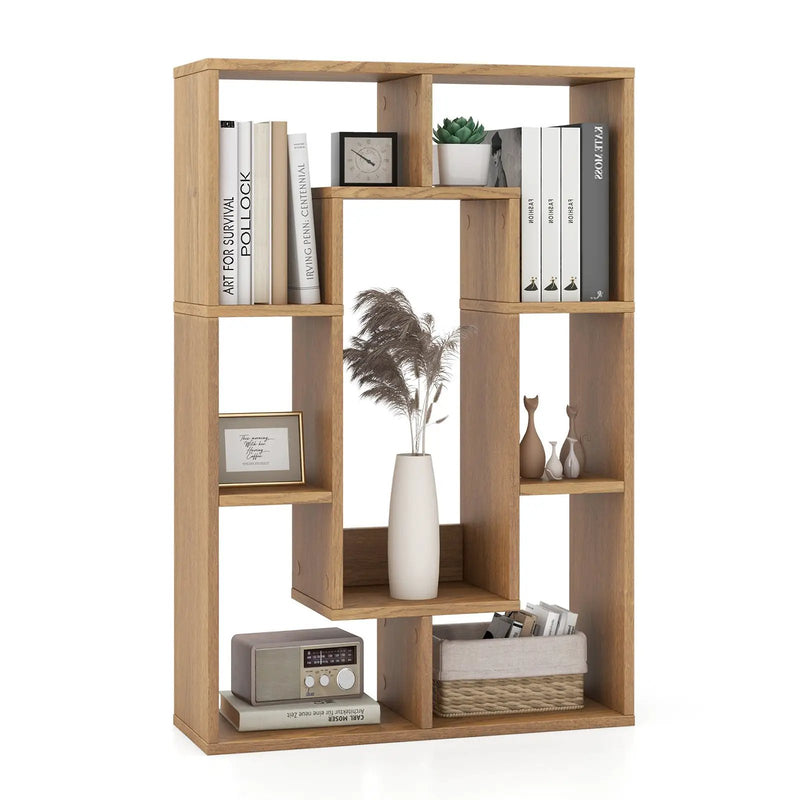 7-Cube Geometric Bookshelf Modern Decorative Open Bookcase by DirectDeals