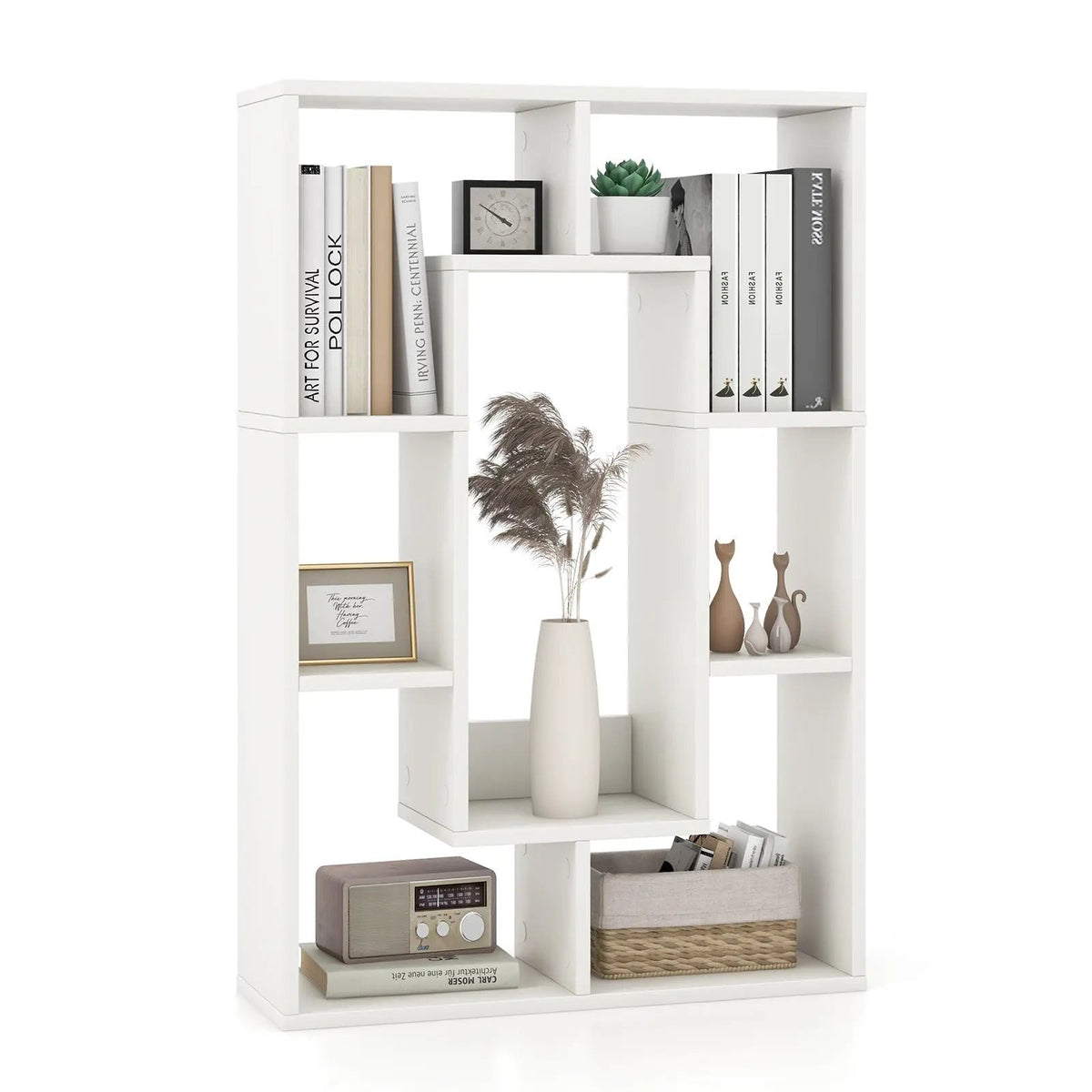 7-Cube Geometric Bookshelf Modern Decorative Open Bookcase, photo 20 of 24