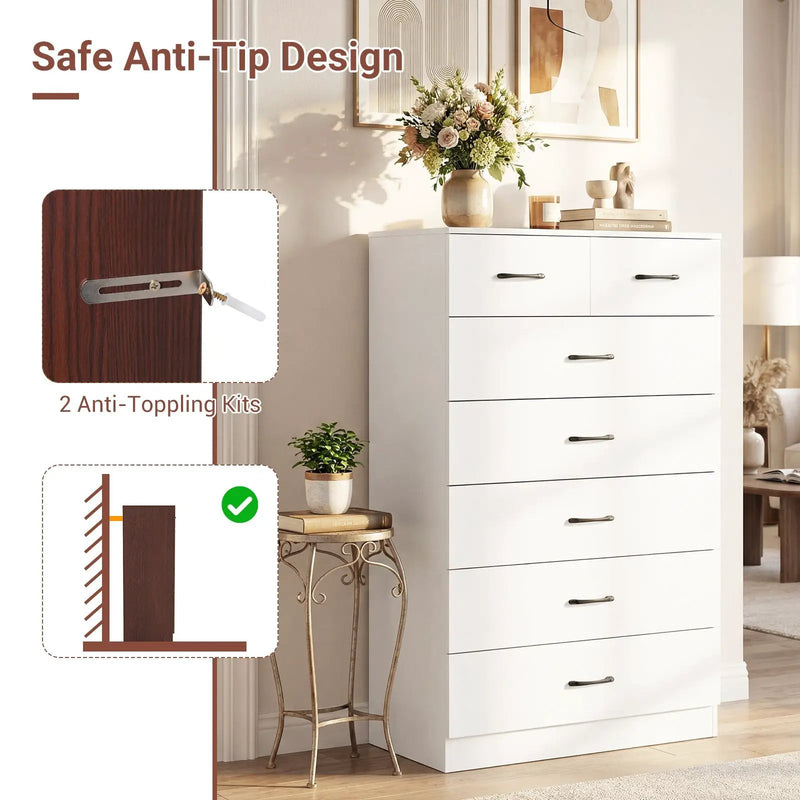 Wooden Chest of Drawers with Anti by DirectDeals