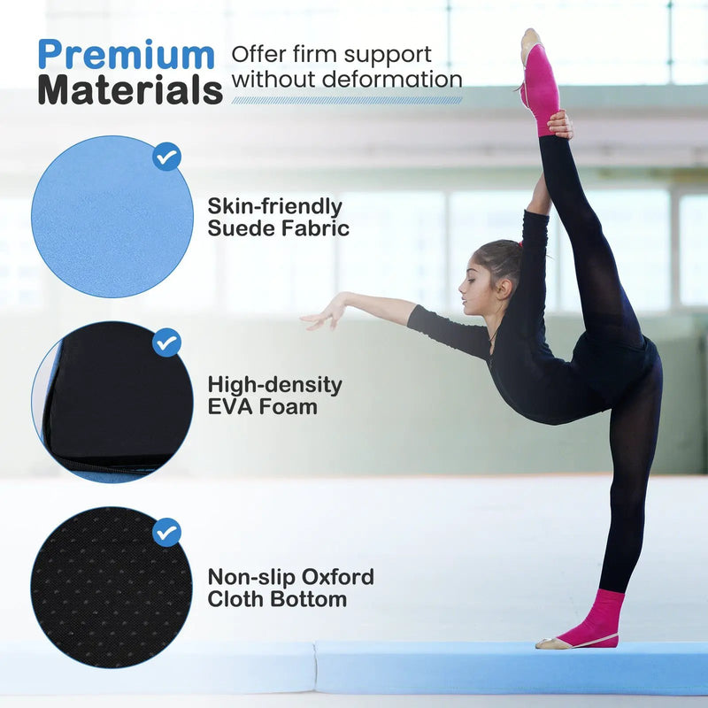 7 FT Folding Balance Beam with Removable Suede Cover and Non-slip Bottom by DirectDeals