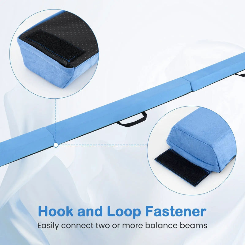 7 FT Folding Balance Beam with Removable Suede Cover and Non-slip Bottom by DirectDeals