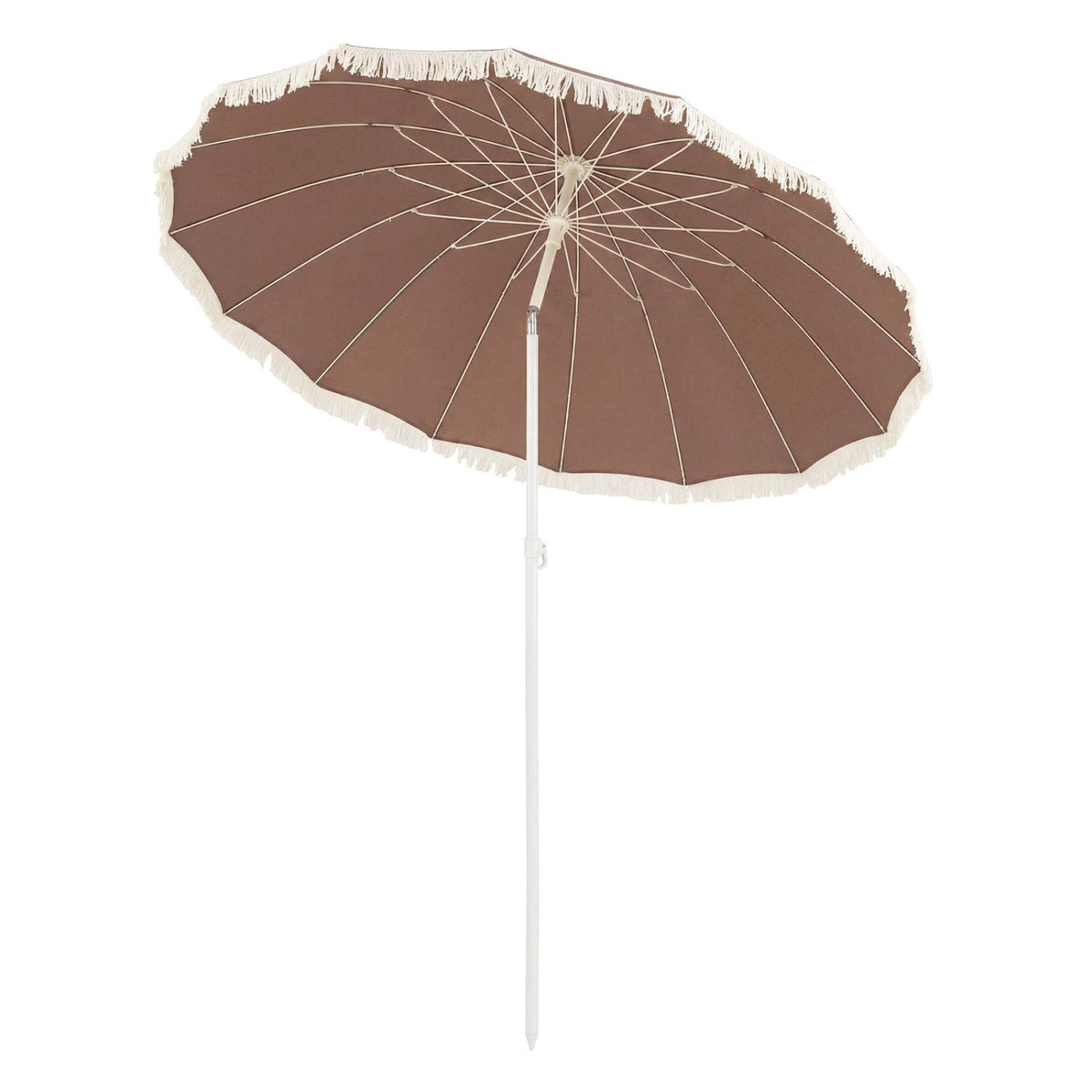 7 FT Patio Umbrella with Fringe Boho Tassel Umbrella for Outdoor Beach Garden Poolside, photo 11 of 16
