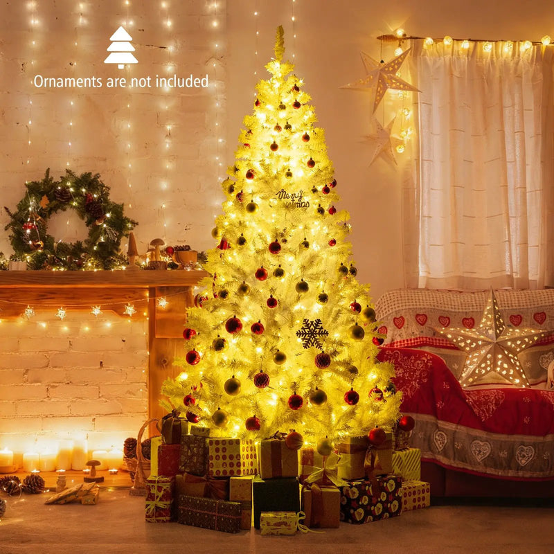 6 Ft Pre-Lit Artificial Christmas Tree with 11 Light Modes by DirectDeals