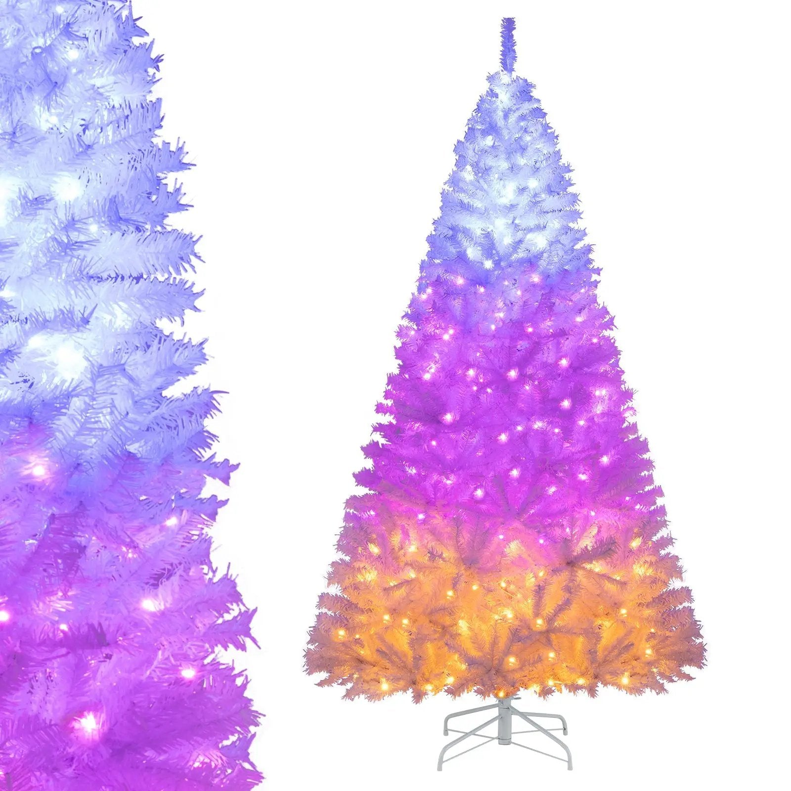 6 Ft Pre-Lit Artificial Christmas Tree with 11 Light Modes by DirectDeals