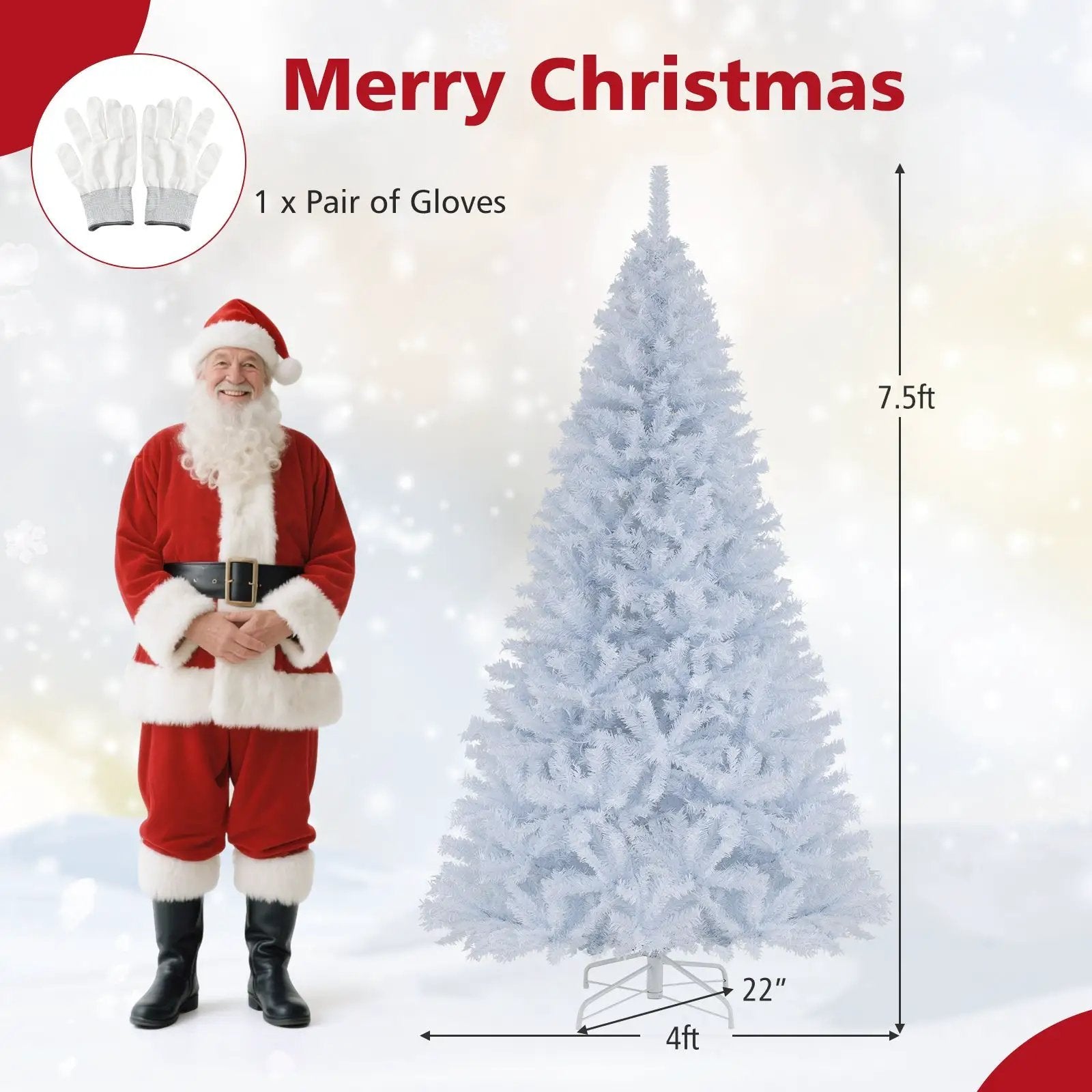6 Ft Pre-Lit Artificial Christmas Tree with 11 Light Modes by DirectDeals