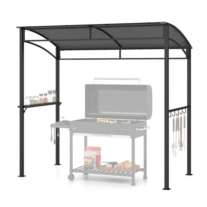 7 x 4.5 Feet Grill Gazebo Outdoor Patio Garden BBQ Canopy Shelter-Brown by DirectDeals