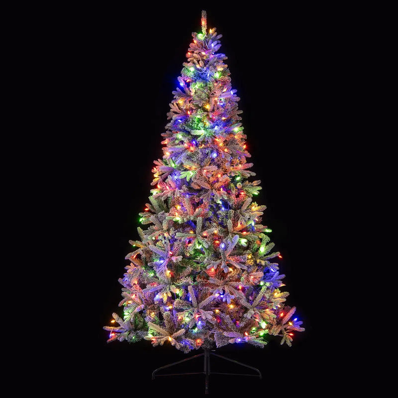 7 Feet Half Artificial Christmas Tree with 852 PE & PVC Branch Tips and 9 Modes-M by DirectDeals