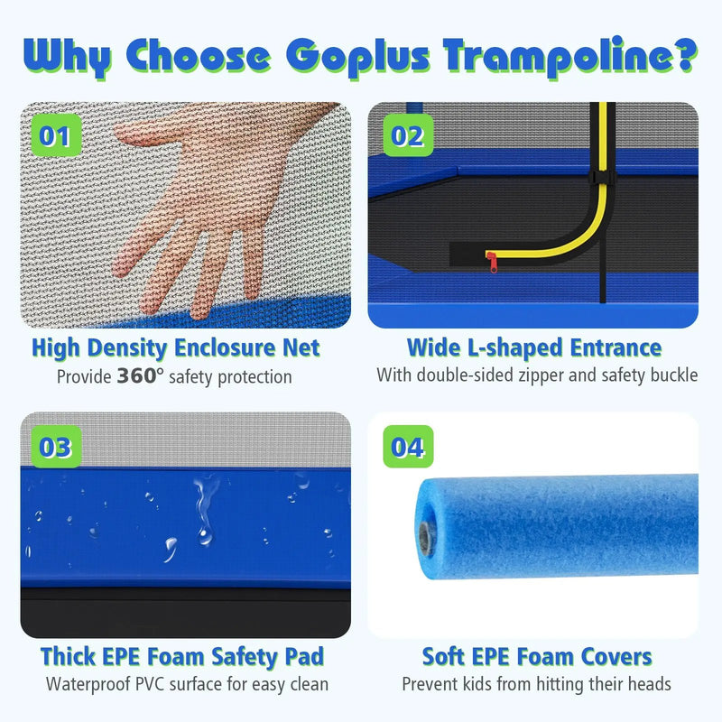 7 Feet Kids Recreational Bounce Jumper Trampoline by DirectDeals