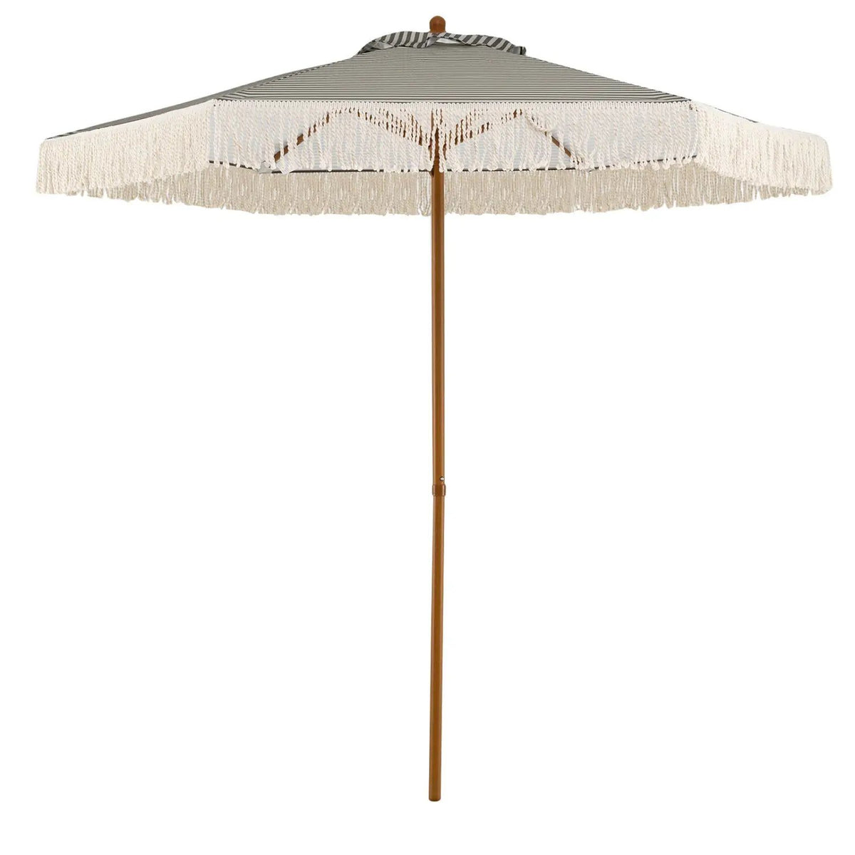 7 Feet Patio Umbrella with Fringe Sun-Protective Beach Umbrella with Boho Tassel, photo 11 of 16