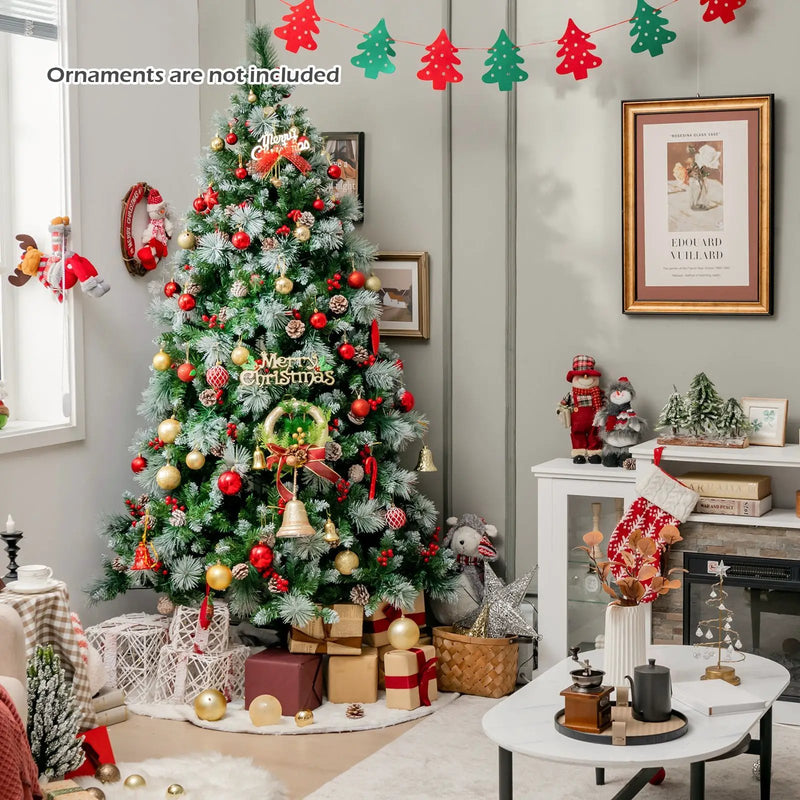 7 Feet Pre-Lit Artificial Christmas Tree with 400 Lights and 1116 Branches by DirectDeals
