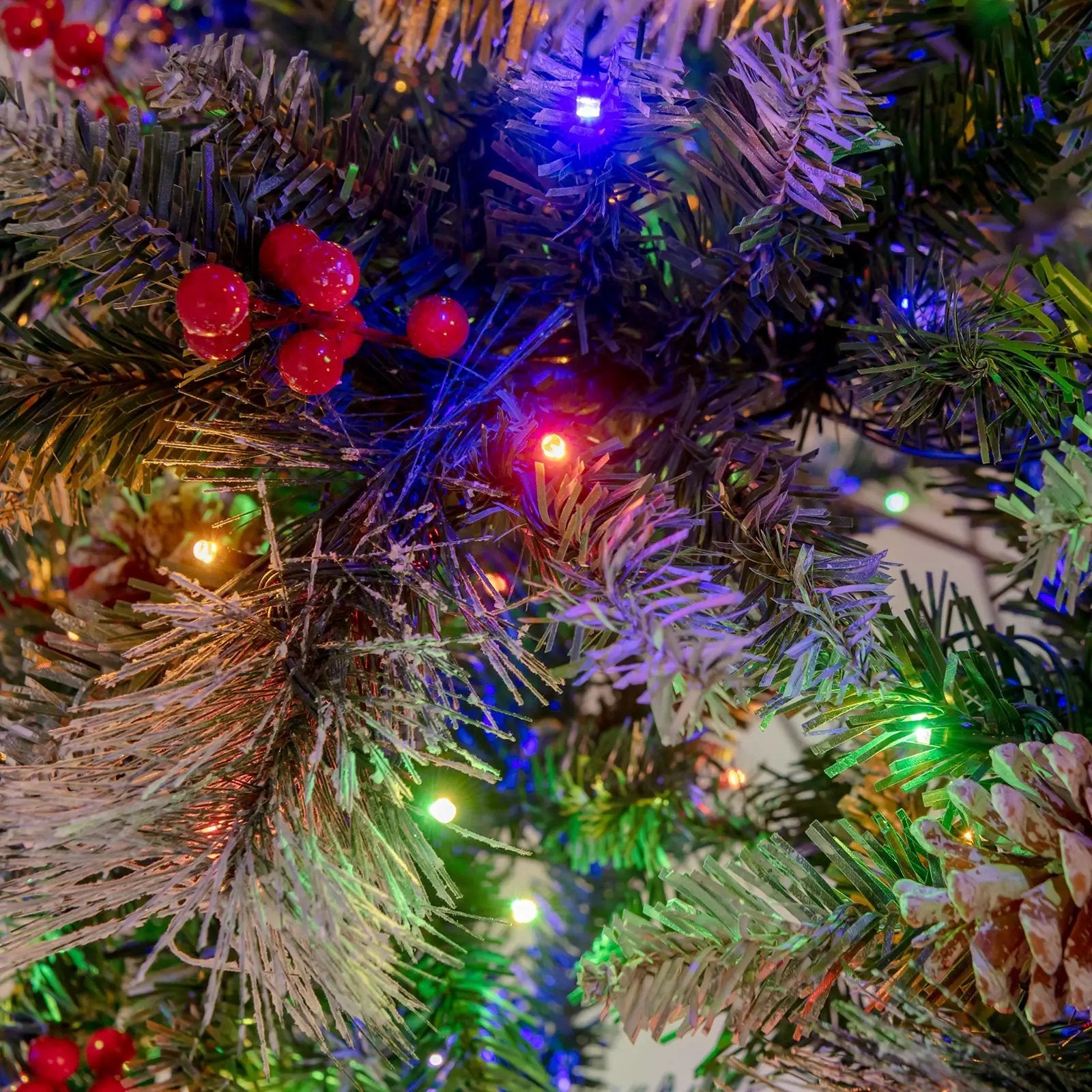 7 Feet Pre-Lit Artificial Christmas Tree with 400 Lights and 1116 Branches by DirectDeals