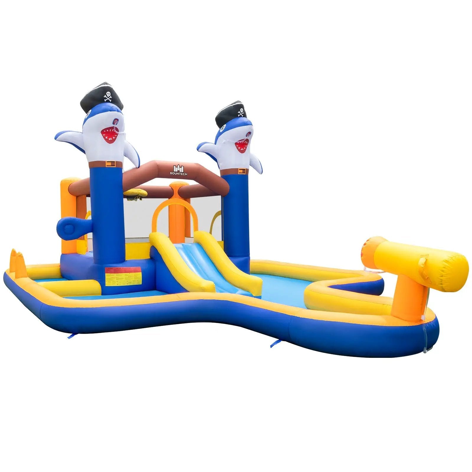 7-In-1 Water Slide Park with Splash Pool and Water Cannon without Blower by DirectDeals