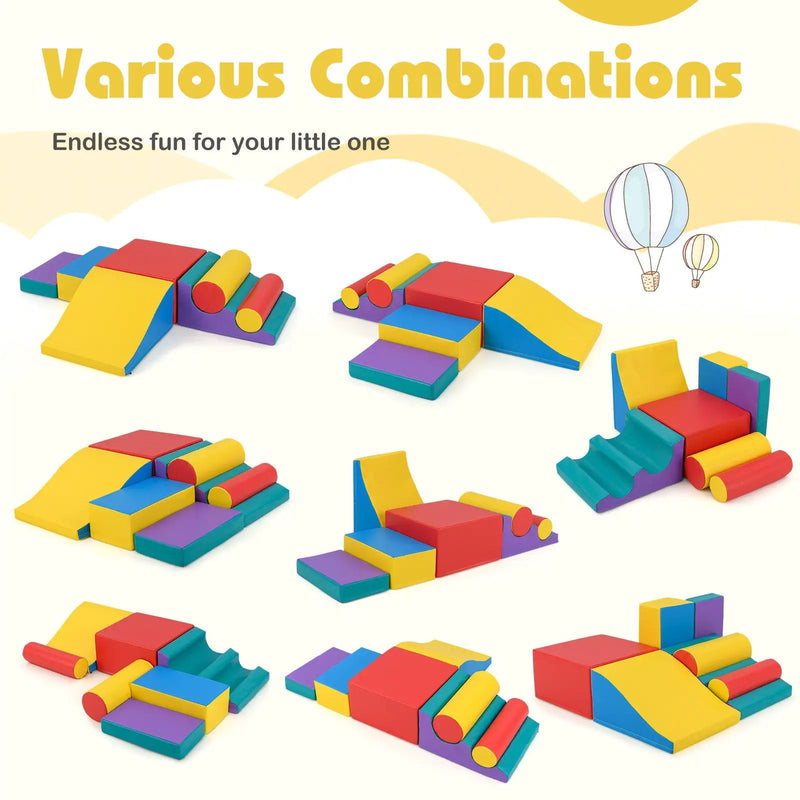 7-Piece Foam Blocks for Toddlers Soft Climbing Toys Indoor Play for Babies by DirectDeals