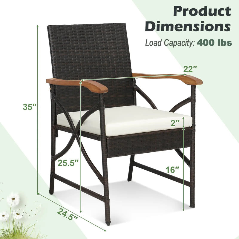 5/7-Piece Outdoor Dining Set with Acacia Wood Table by DirectDeals