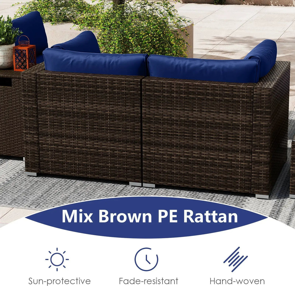 7 Pieces Outdoor Furniture Set with 32 Inch Fire Pit Table and Propane Tank Cover, photo 39 of 40