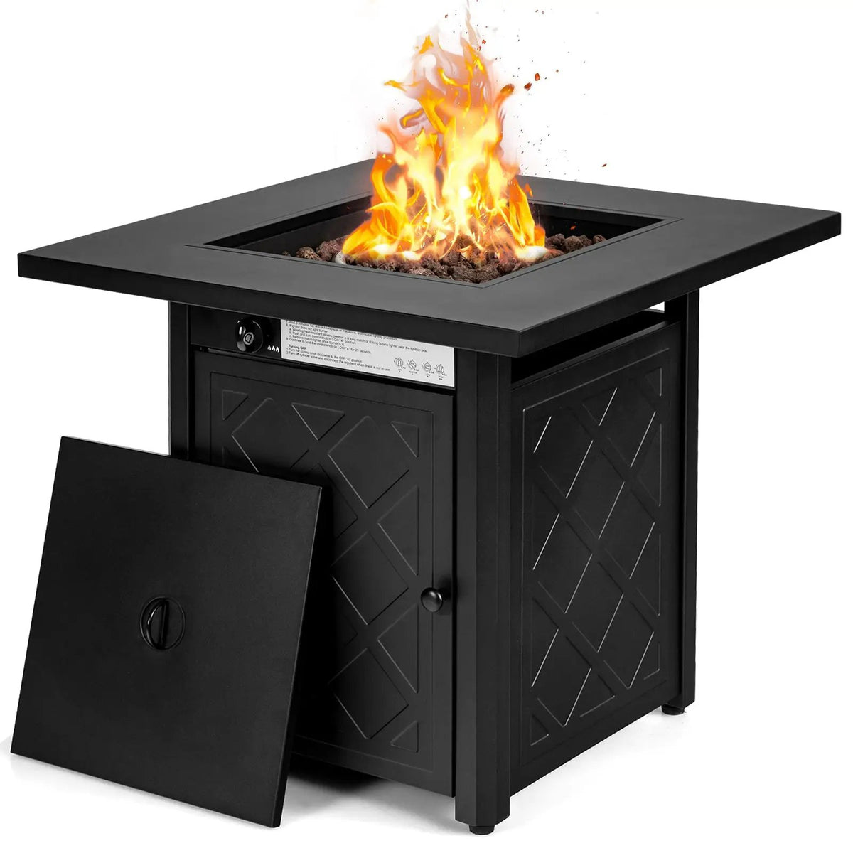 7 Pieces Patio Furniture Set with 28 Inches 50000 BTU Propane Gas Fire Pit Table, photo 4 of 10
