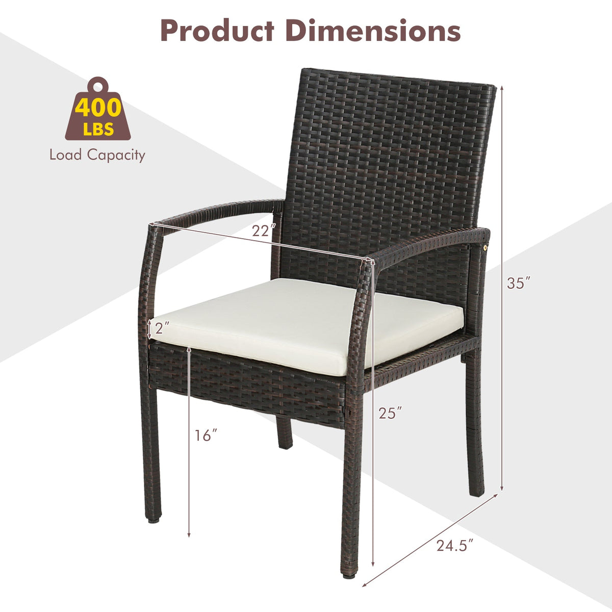 7 Pieces Patio Rattan Dining Set with Umbrella Hole-L, photo 6 of 11