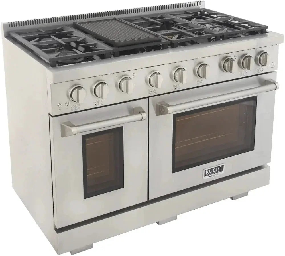 Kucht 48" Freestanding Professional Gas Range KFX4800X-S by Farmhouse Kitchen and Bath
