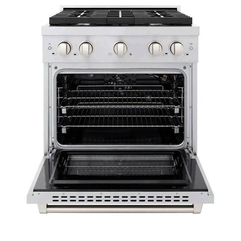 ZLINE 30"Paramount Dual Fuel Range Stainless Steel, SDR30 by Farmhouse Kitchen and Bath