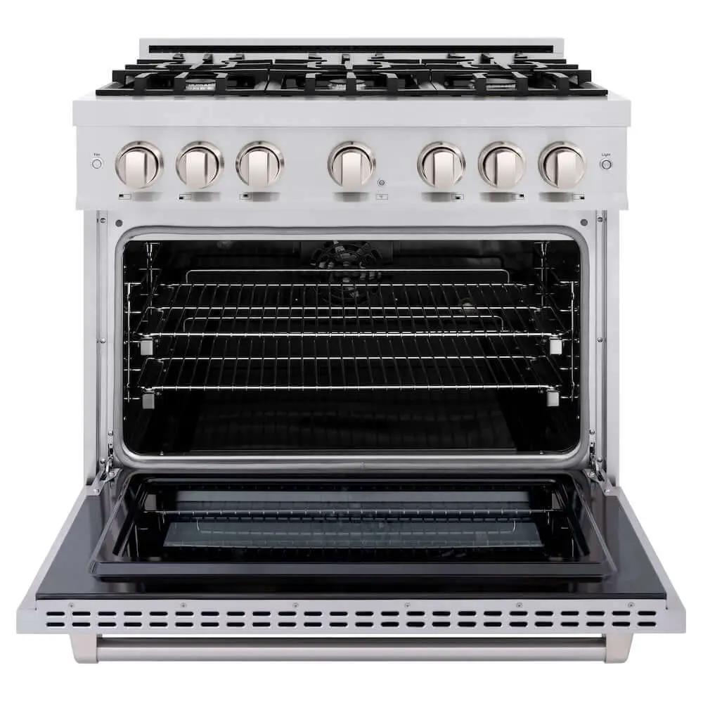 ZLINE 36" Select Dual Fuel Range Gas Cooktop Electric Convection Oven Stainless Steel HDR36 by Farmhouse Kitchen and Bath