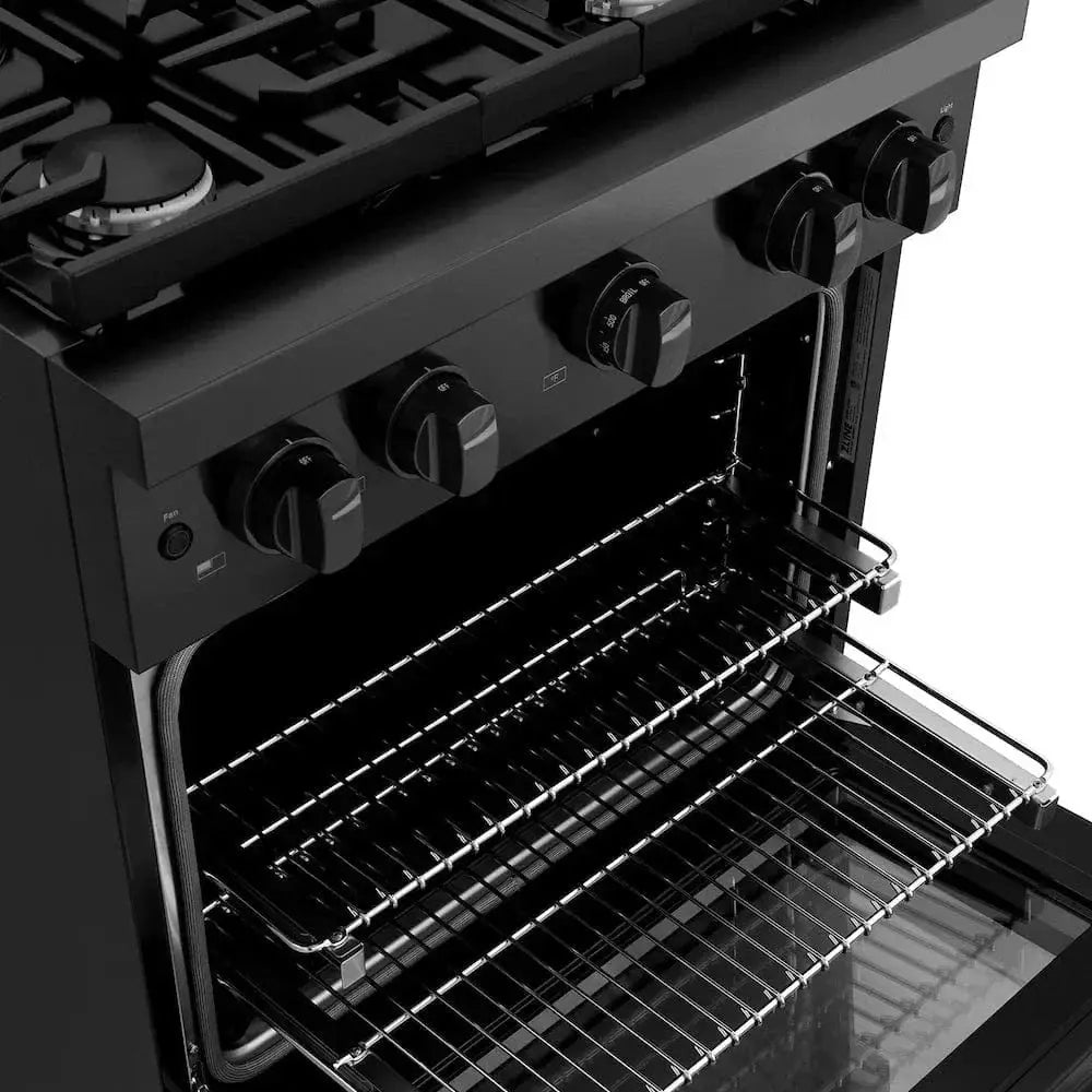 ZLINE 30"Paramount Dual Fuel Range Black Stainless Steel, SDRB-30 by Farmhouse Kitchen and Bath