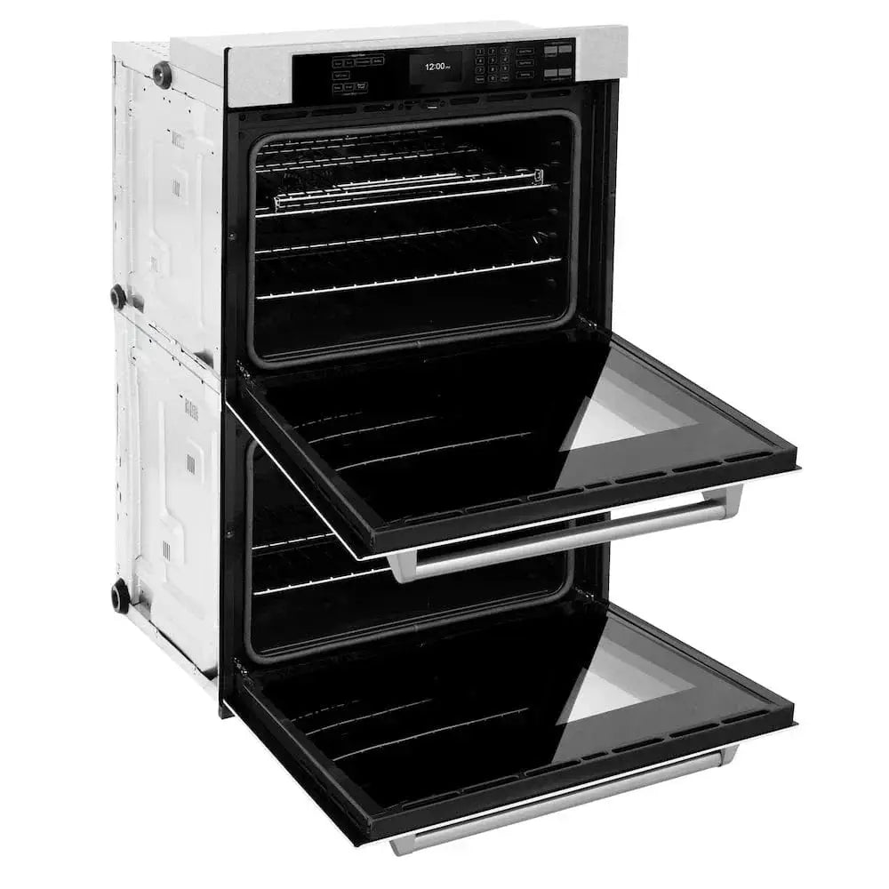 ZLINE 30"Professional True Convection Double Wall Oven, Air Fry, Self Clean, DuraSnow® White Matte WADS-WM-30 by Farmhouse Kitchen and Bath