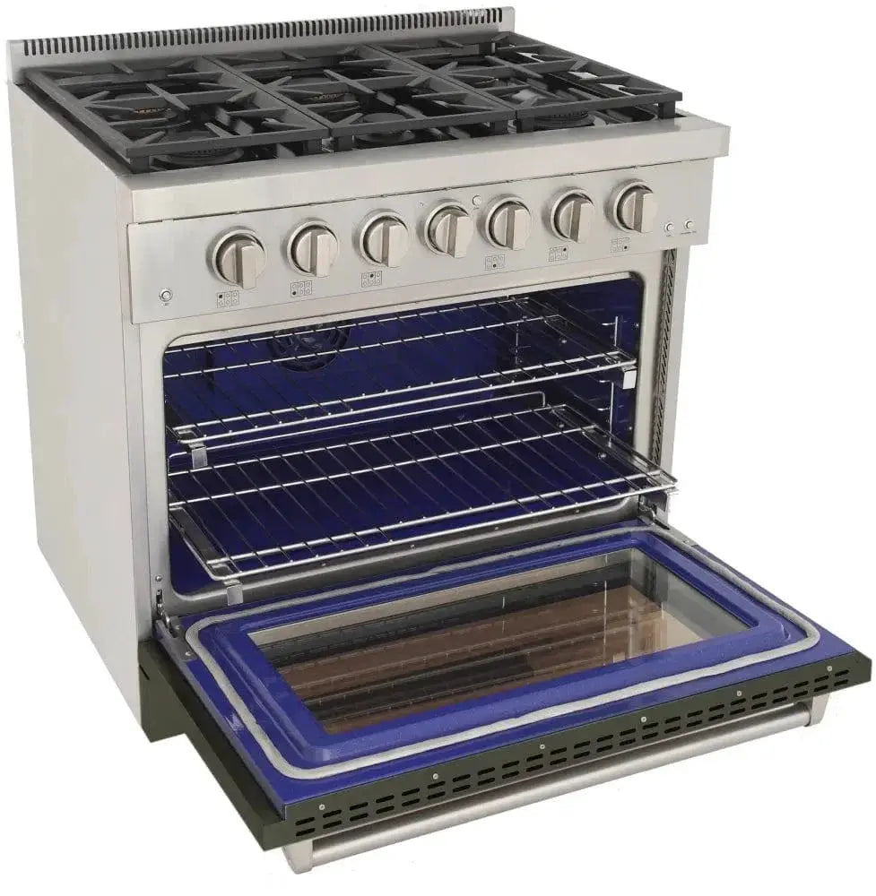 Kucht 36" Freestanding Professional Gas Range KFX3600X-G by Farmhouse Kitchen and Bath