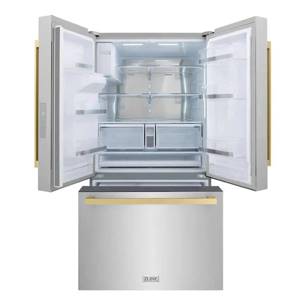 ZLINE 36" Refrigerator, Water, Ice Dispenser, Fingerprint Resistant, RSMZ-W-36-FCB by Farmhouse Kitchen and Bath