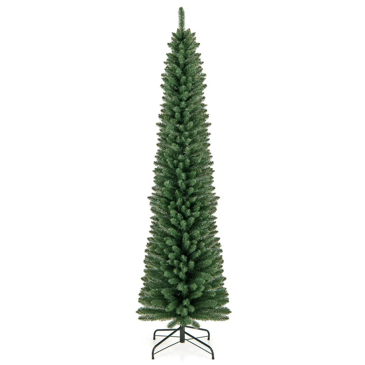 5/6/7/8 Feet Pencil Christmas Tree with 295/392/523/671 Memory Wire Branch Tips and Upgraded Metal Stand, photo 3 of 11