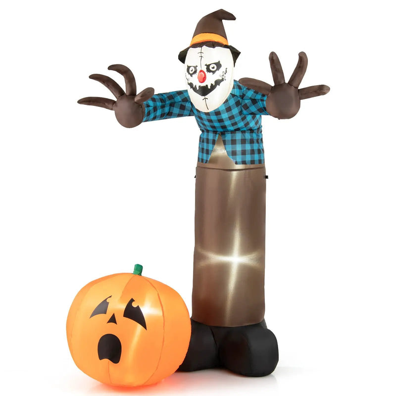 7 FT Inflatable Halloween Haunted Scarecrow Pumpkin Ghost with Built-in LED Lights by DirectDeals