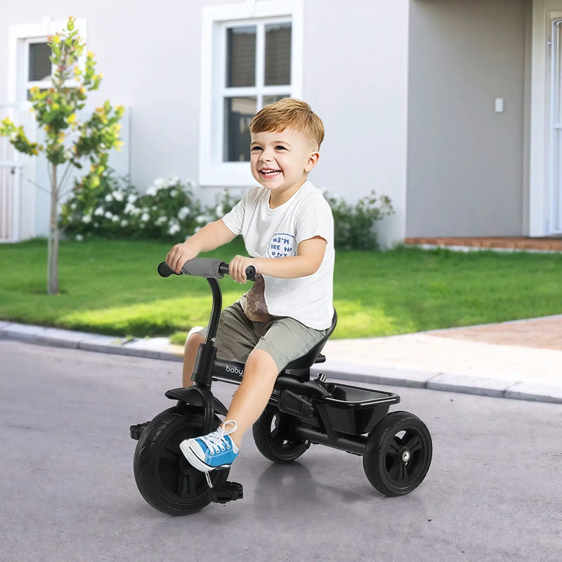7-in-1 Baby Stroller Tricycle with Adjustable Canopy and Foldable Footrests for Ages 9-60 Months Old by DirectDeals