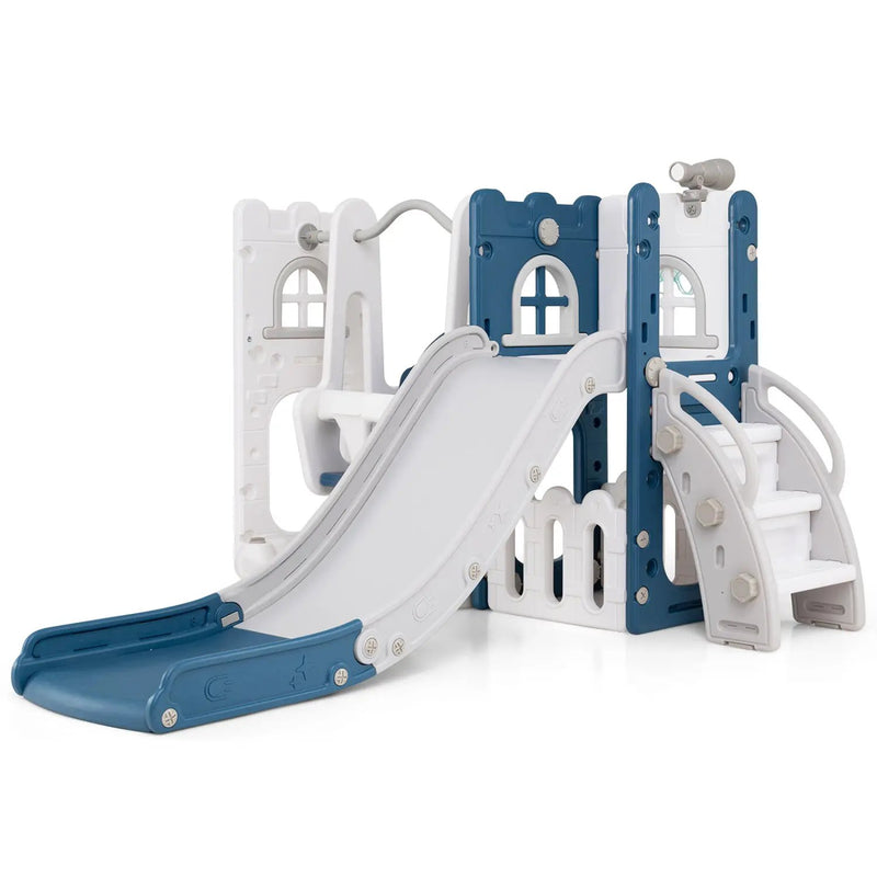 7-in-1 Toddler Swing and Slide Set with Basketball Hoop by DirectDeals
