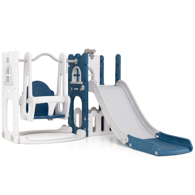 7-in-1 Toddler Swing and Slide Set with Basketball Hoop by DirectDeals