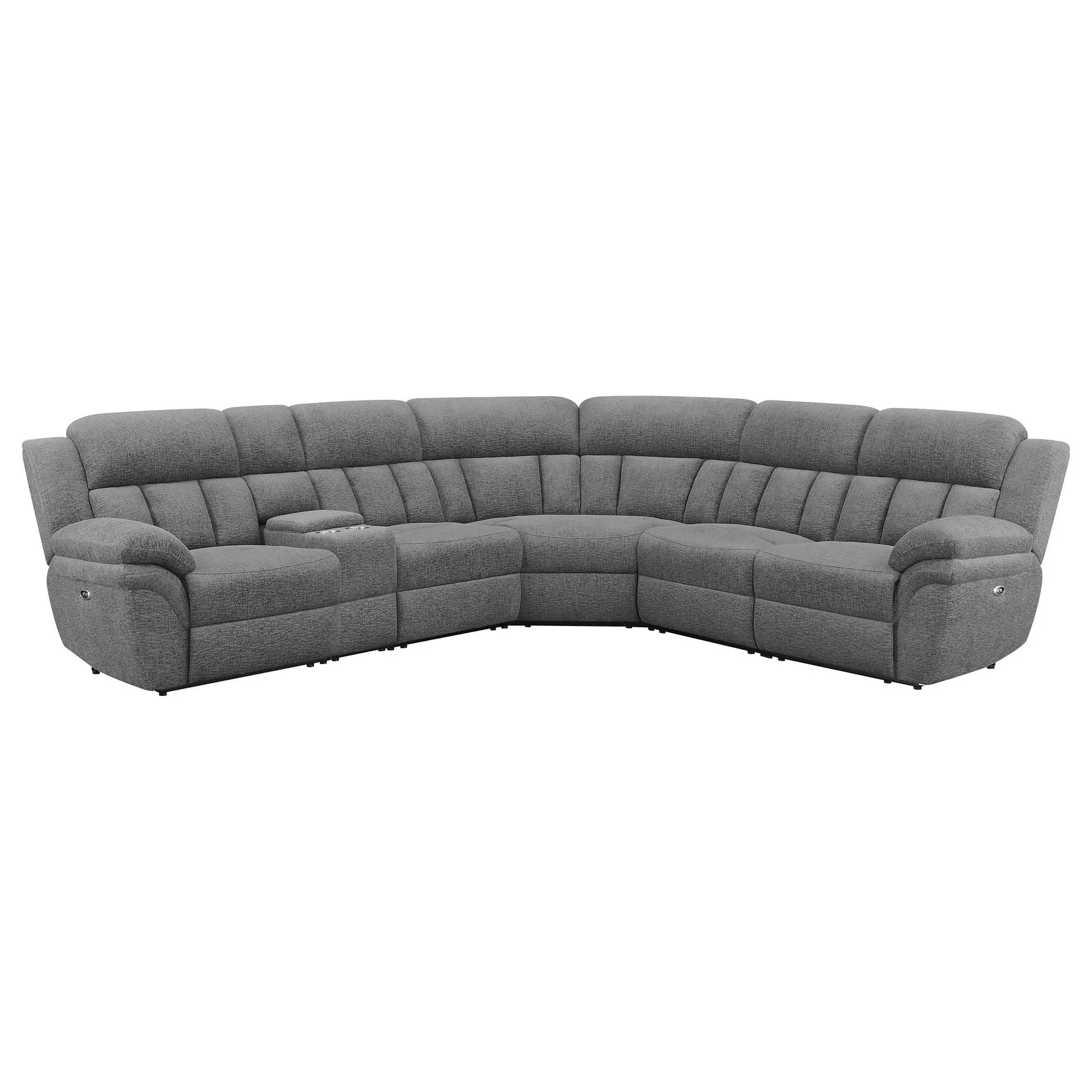 Bahrain 6-piece Modular Power Reclining Sectional Charcoal by Unique Piece Furniture