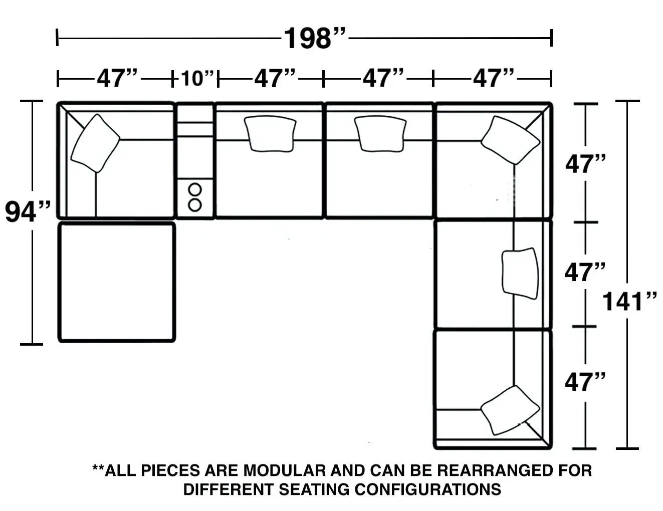Posh - Modular Sectional And Ottoman by Unique Piece Furniture