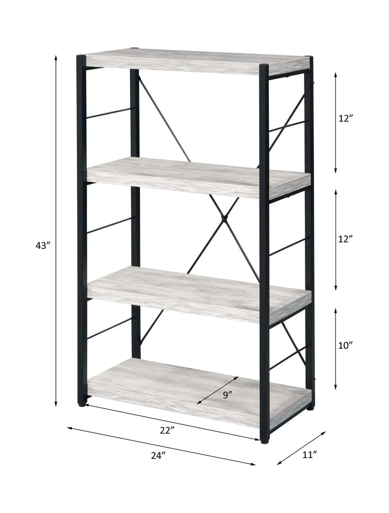Jurgen - Bookshelf - Antique White & Black by Unique Piece Furniture