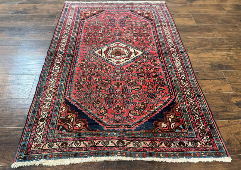 Antique Persian Tribal Rug 3.6 x 5, Hamadan Angelas Rug by Jewel Rugs