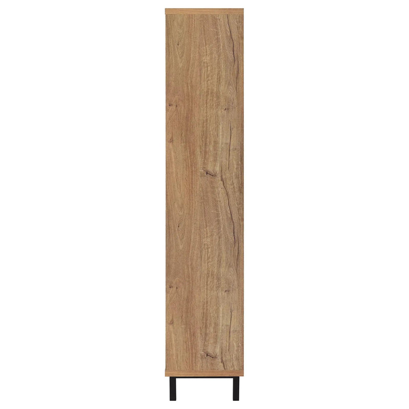 Teller 80-inch 4-door Tall Shoe Storage Cabinet Natural Oak by Unique Piece Furniture