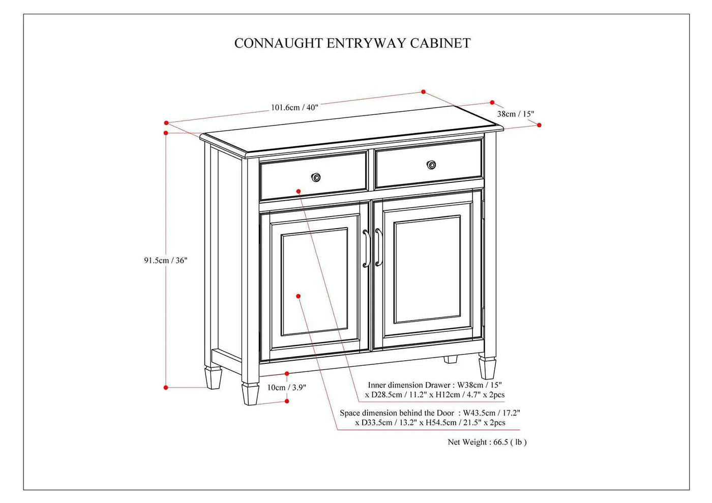 Connaught - Entryway Storage Cabinet by Unique Piece Furniture