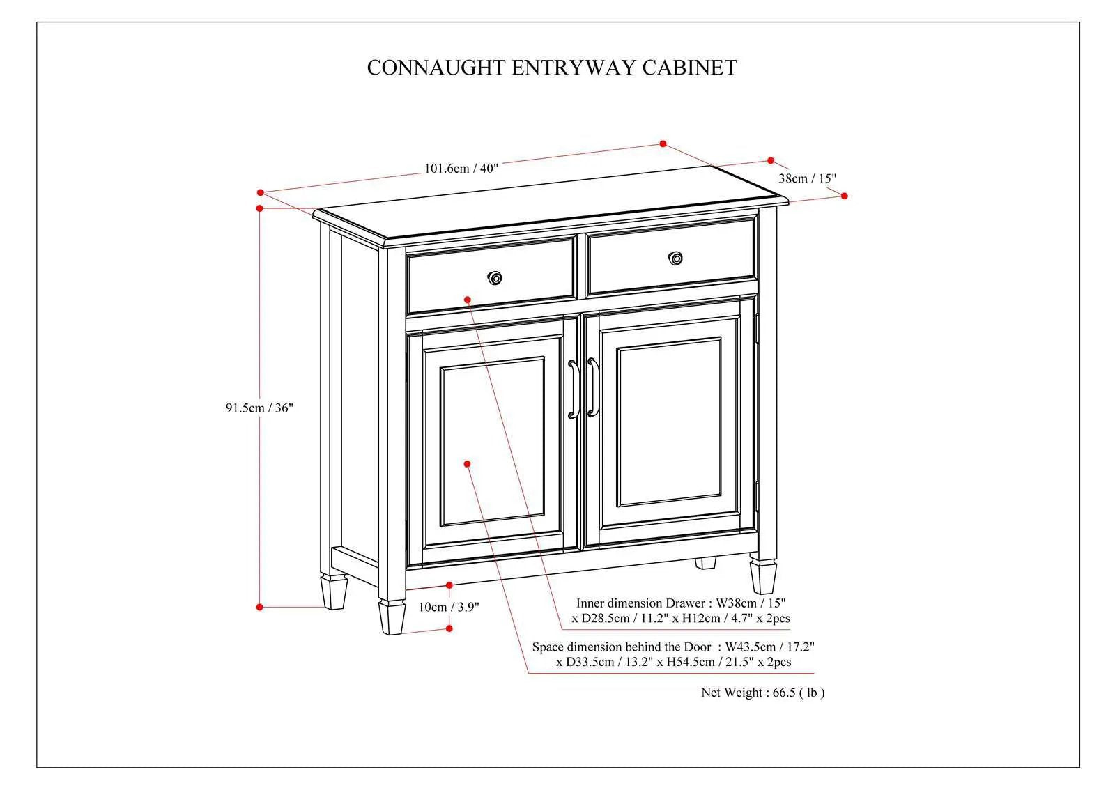 Connaught - Entryway Storage Cabinet by Unique Piece Furniture