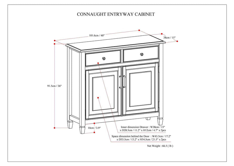 Connaught - Entryway Storage Cabinet by Unique Piece Furniture