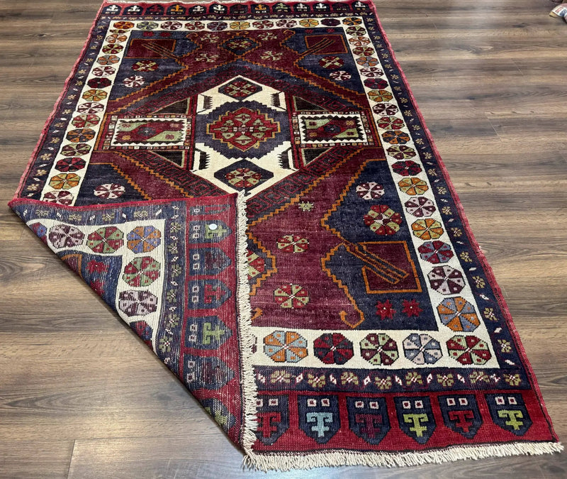 Turkish Kazak Rug 5x7, Geometric by Jewel Rugs