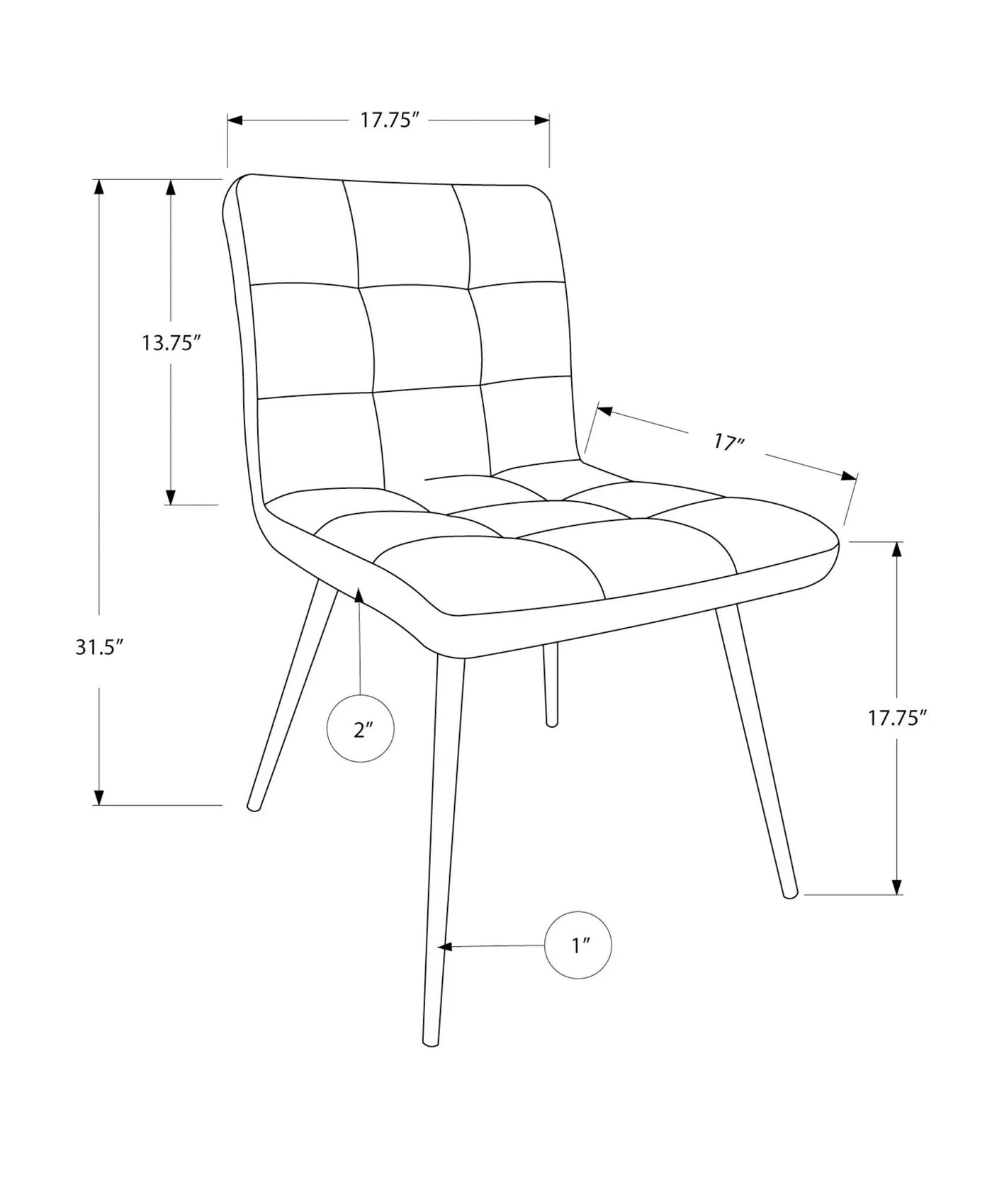 Side Upholstered Dining Chair For Dining Room, Contemporary & Modern (Set of 2) by Unique Piece Furniture