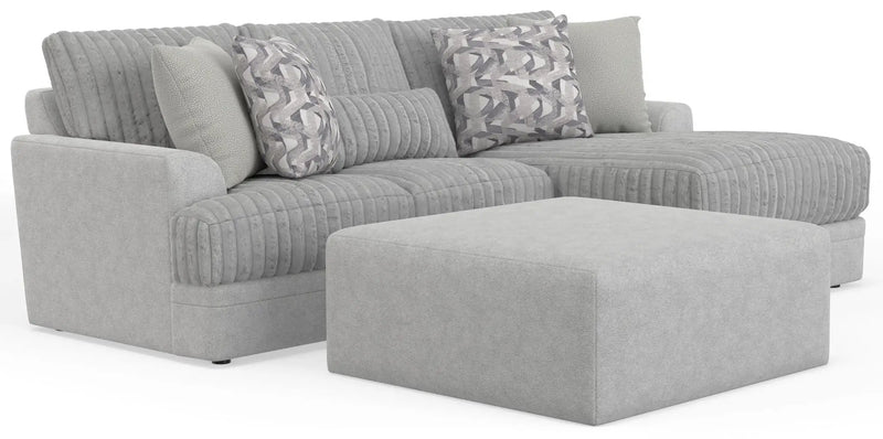 Titan - Sectional With Comfort Coil Seating, Cocktail Ottoman And Accent Pillows Included by Unique Piece Furniture