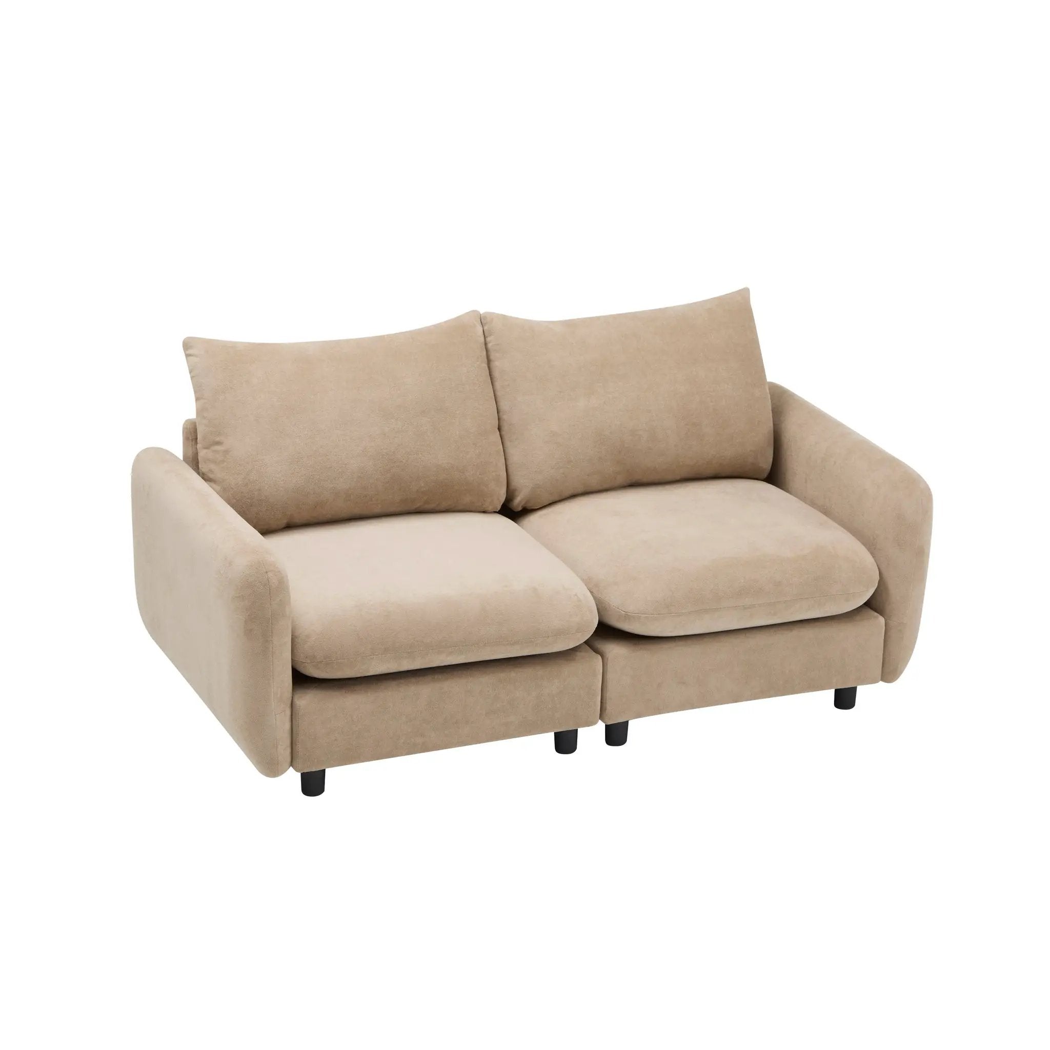 69 in. 2-Seats Modular Sectional Velvet Sofa Corner Chair Sofa Couch, Nomad by HouseOfZazla