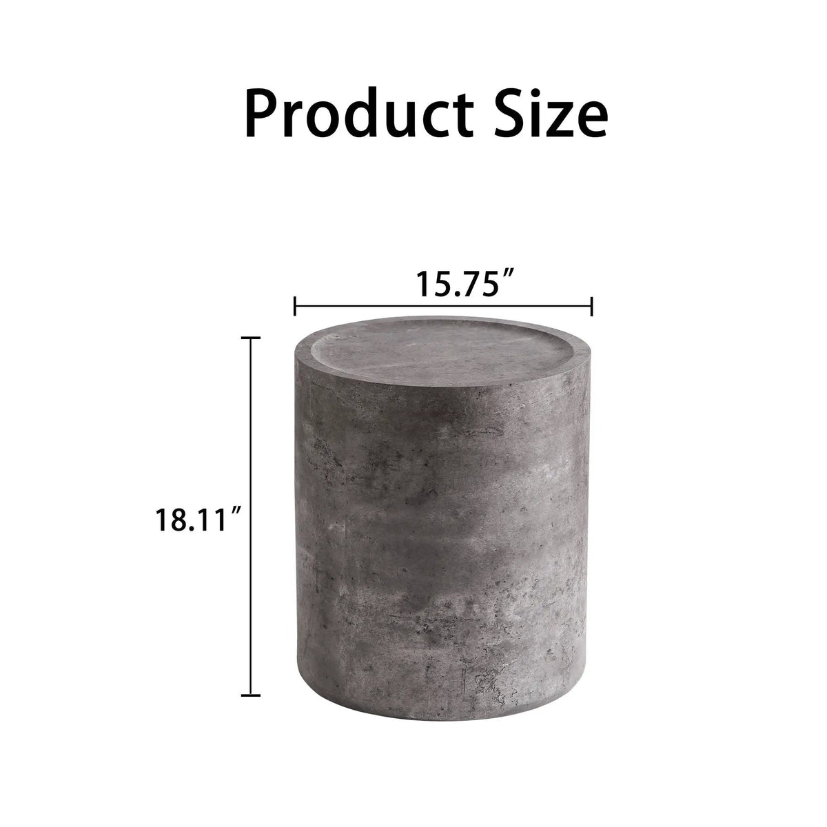 Modern Faux Concrete Round Corner Accent Table by HouseOfZazla