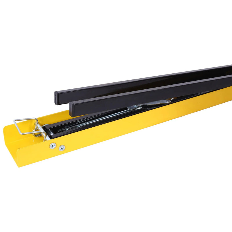 Folding Portable Saw Horses 2 Pack With Fast Open Legs, Heavy Duty For Garage And Workshop - Yellow / Black by HouseOfZazla