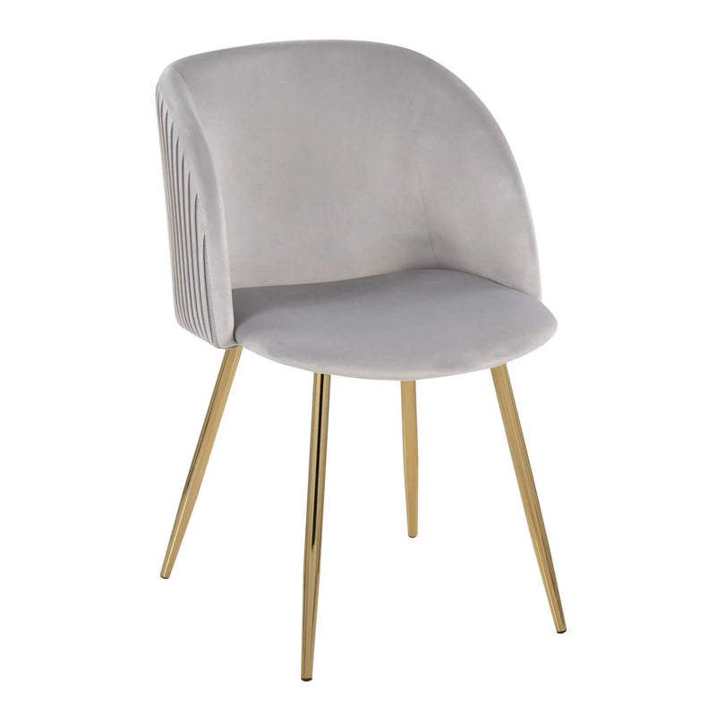 Fran - Pleated Waves Contemporary Chair (Set of 2) by Unique Piece Furniture