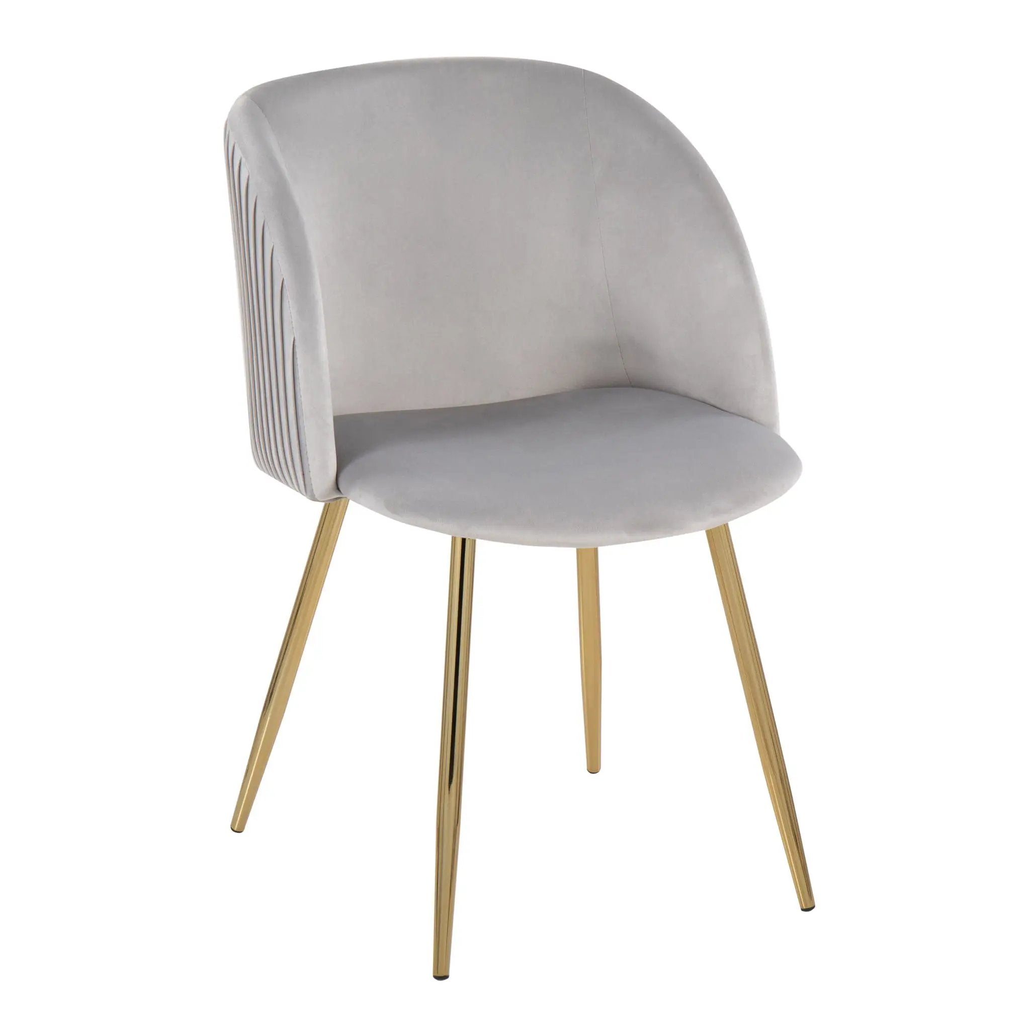 Fran - Pleated Waves Contemporary Chair (Set of 2) by HouseOfZazla